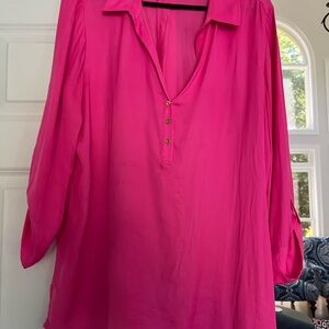 Lilly Pulitzer silk blouse size large
